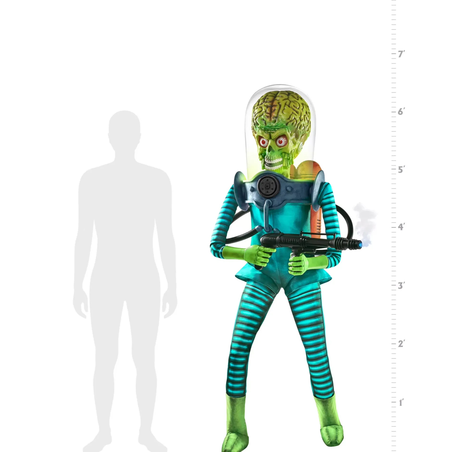 Spirit Halloween 6 Ft 6 In Martian Warrior Animatronic - Mars Attacks