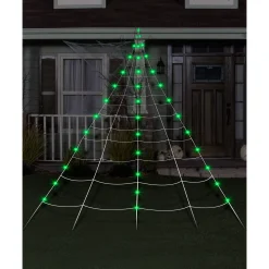 Spirit Halloween 10 ft. Light-Up Green Spider Web