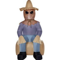 Spirit Halloween 4 Ft Light-Up Scarecrow Inflatable Decoration