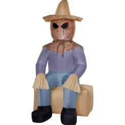 Spirit Halloween 4 Ft Light-Up Scarecrow Inflatable Decoration