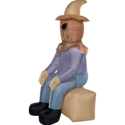 Spirit Halloween 4 Ft Light-Up Scarecrow Inflatable Decoration