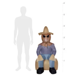 Spirit Halloween 4 Ft Light-Up Scarecrow Inflatable Decoration