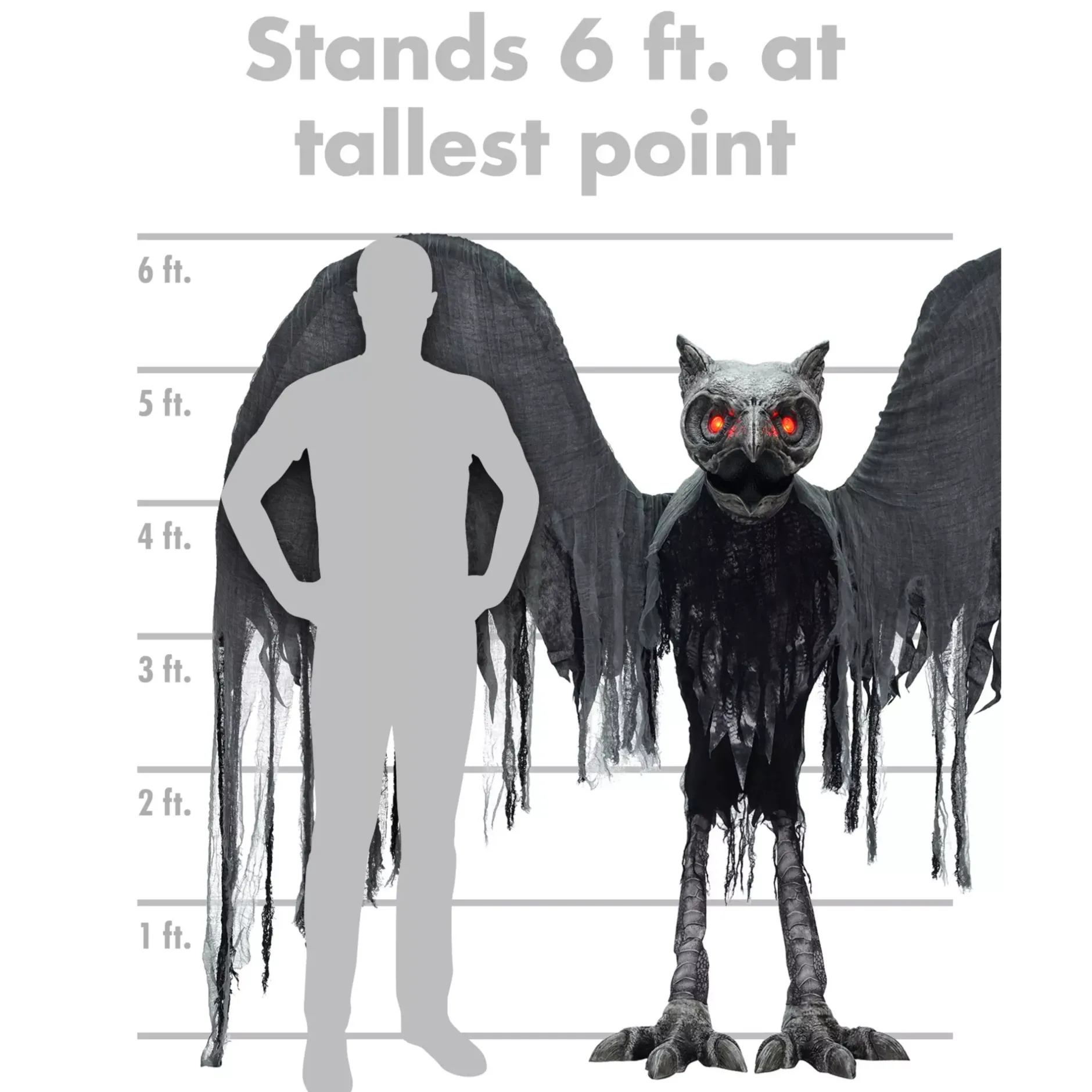 Spirit Halloween 6 Ft Night Owl Animatronic