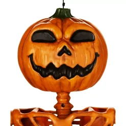 Spirit Halloween 3 Ft Rotten Pumpkin Skeleton Hanging Prop