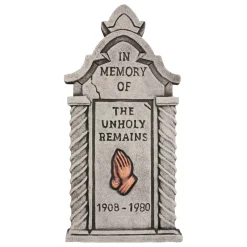Spirit Halloween 21 Inch Unholy Remains Tombstone