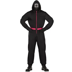 Spirit Halloween Adult Black Guard Costume - Squid Game
