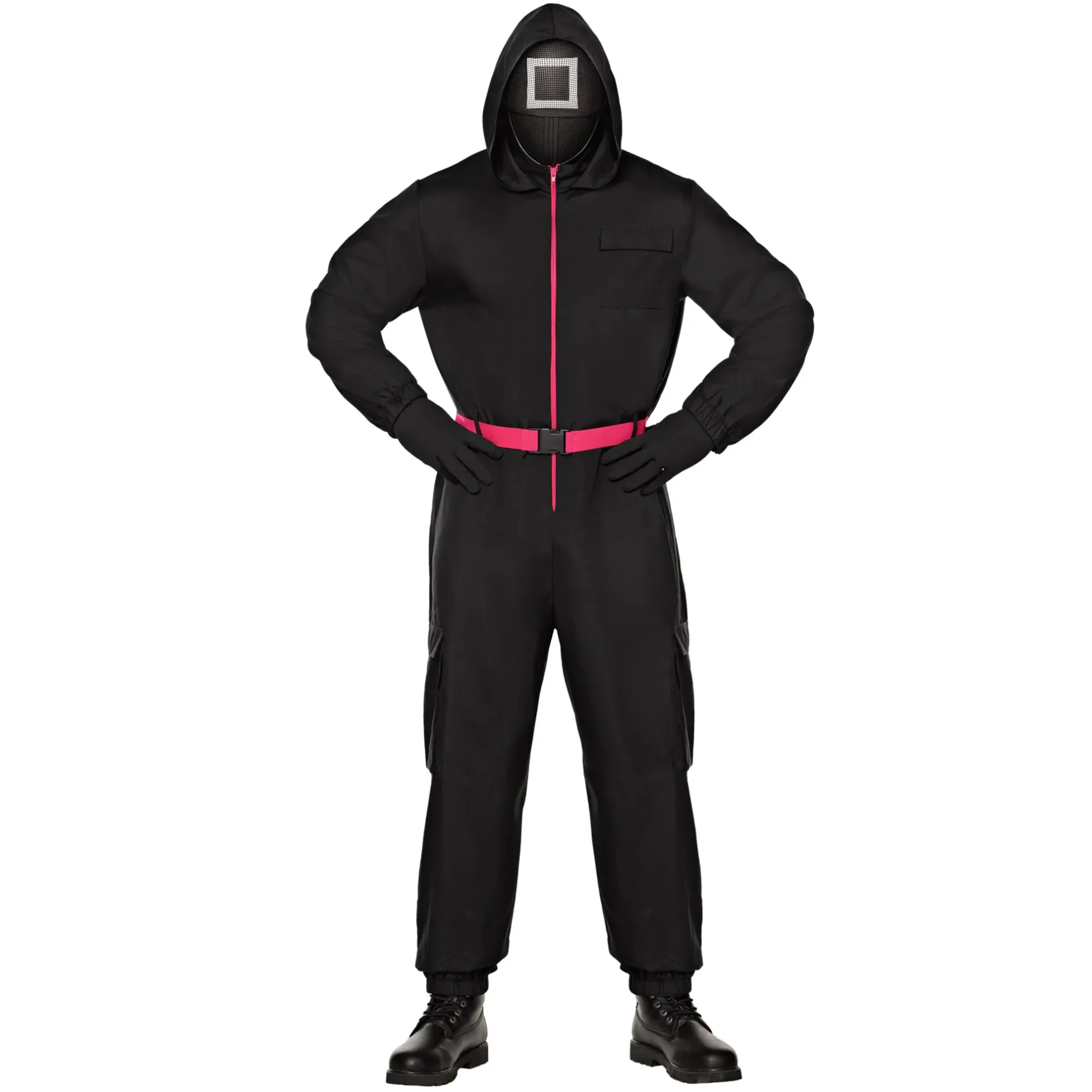 Spirit Halloween Adult Black Guard Costume - Squid Game