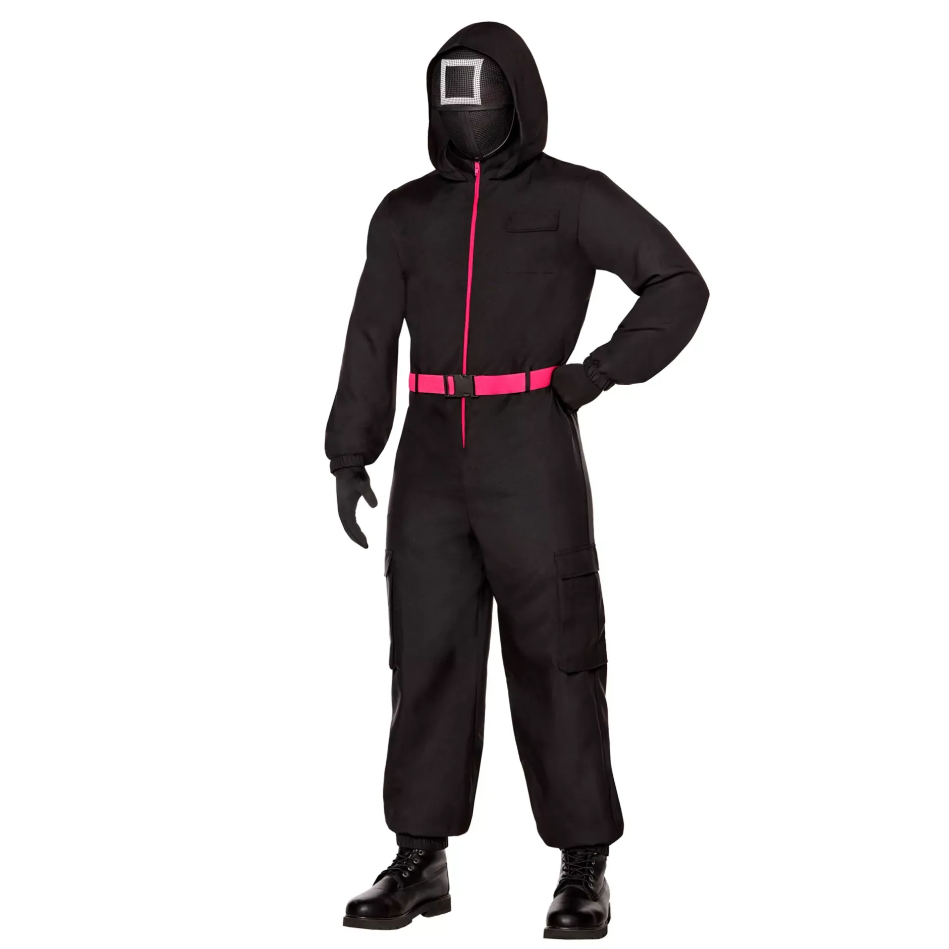 Spirit Halloween Adult Black Guard Costume - Squid Game