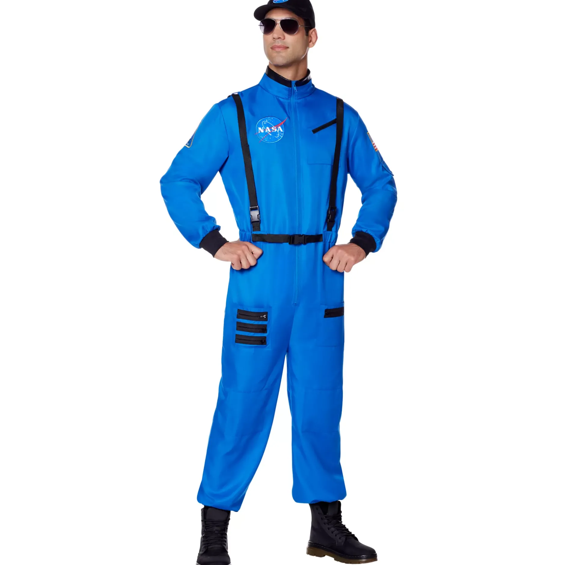 Spirit Halloween Adult Blue NASA Jumpsuit Costume
