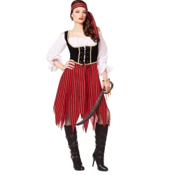 Women Spirit Halloween Adult Buccaneer Beauty Pirate Costume