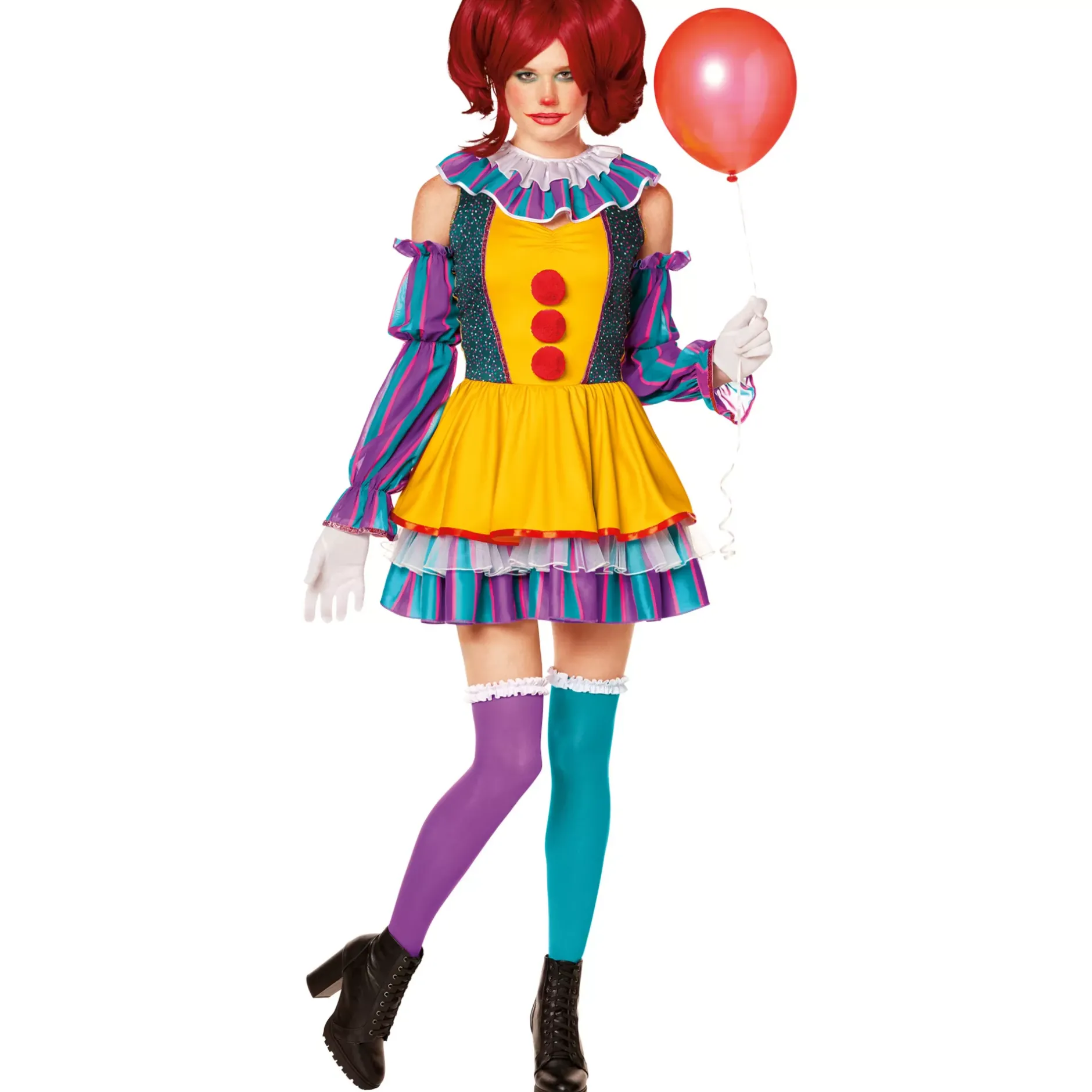 Women Spirit Halloween Adult Classic Pennywise Dress Costume - It