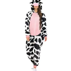 Women Spirit Halloween Adult Cow Jumpsuit Costume