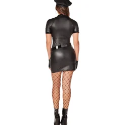 Women Spirit Halloween Adult Criminal Catcher Dress Costume