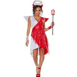 Women Spirit Halloween Adult Devilish Angel Costume