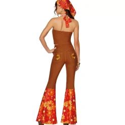 Women Spirit Halloween Adult Flower Power 60s Costume