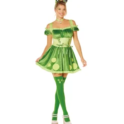 Women Spirit Halloween Adult Frog Dress Costume