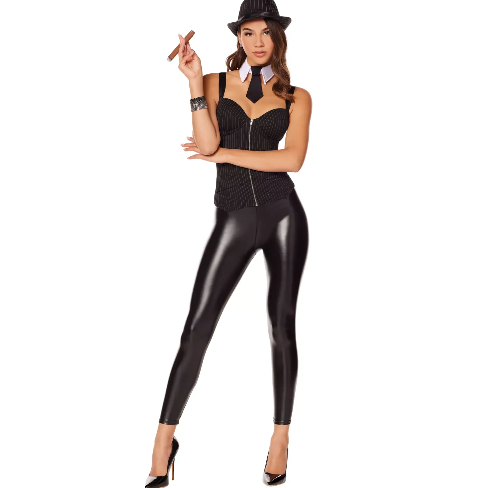 Women Spirit Halloween Adult Gangster Corset