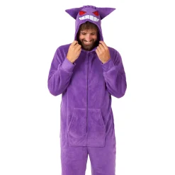 Spirit Halloween Adult Gengar Hooded Jumpsuit Costume - Pokémon