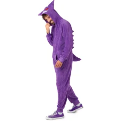 Spirit Halloween Adult Gengar Hooded Jumpsuit Costume - Pokémon