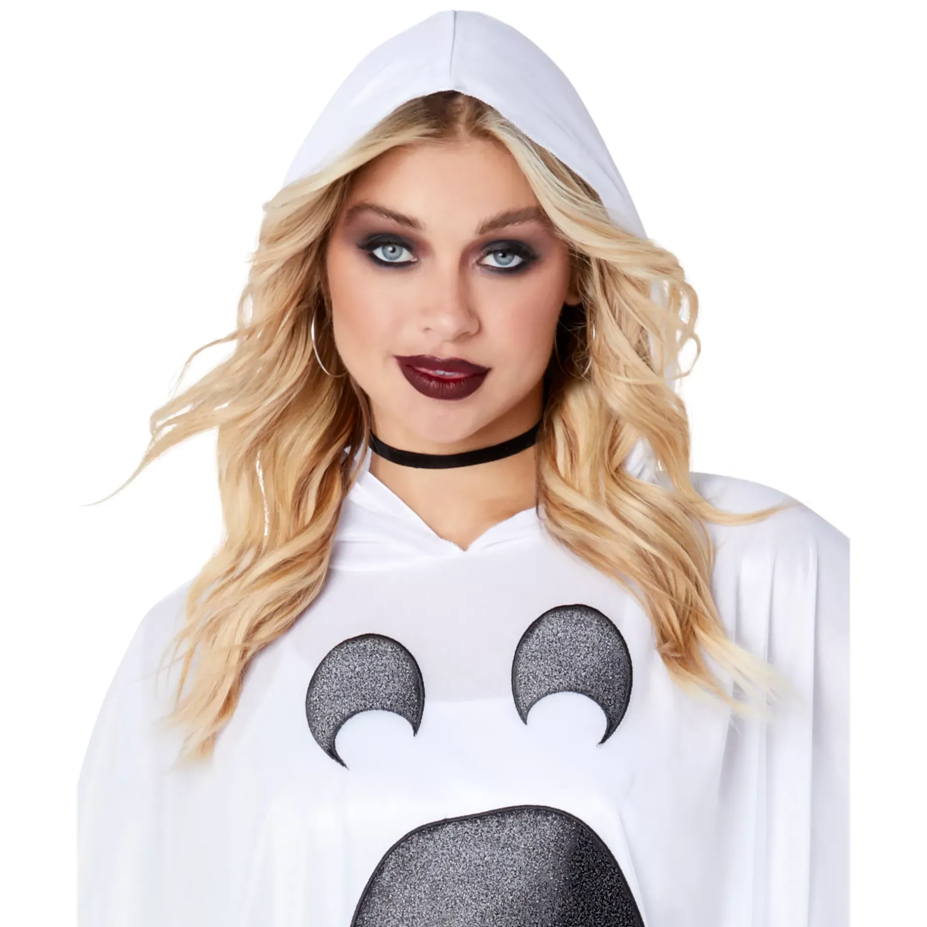 Women Spirit Halloween Adult Ghost Poncho