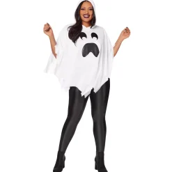 Women Spirit Halloween Adult Ghost Poncho