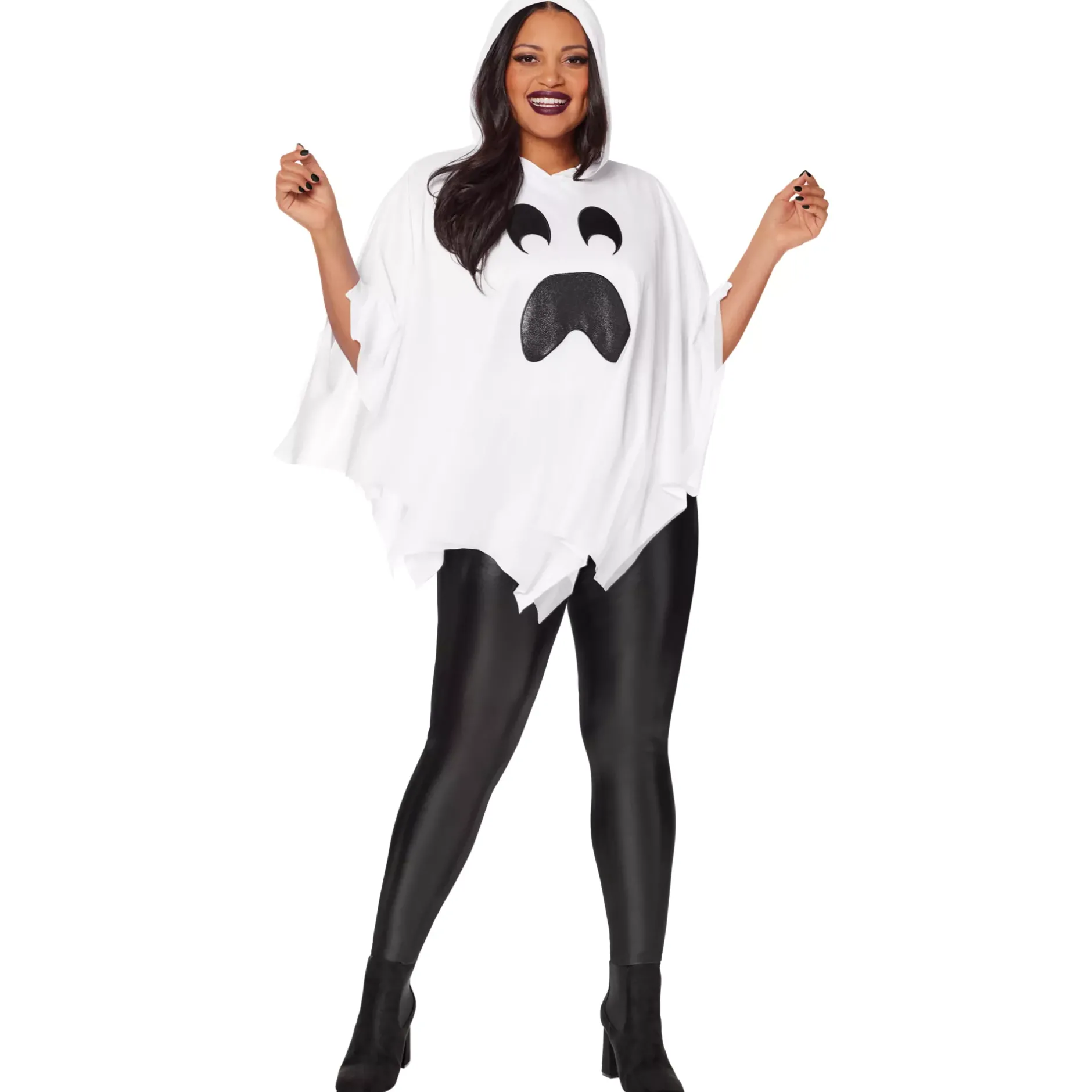 Women Spirit Halloween Adult Ghost Poncho