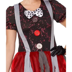 Women Spirit Halloween Adult Horror Clown Costume