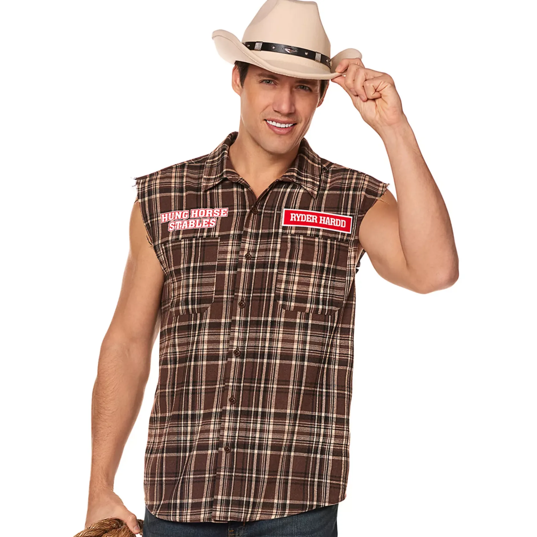 Spirit Halloween Adult Hung Horse Stables Work Shirt