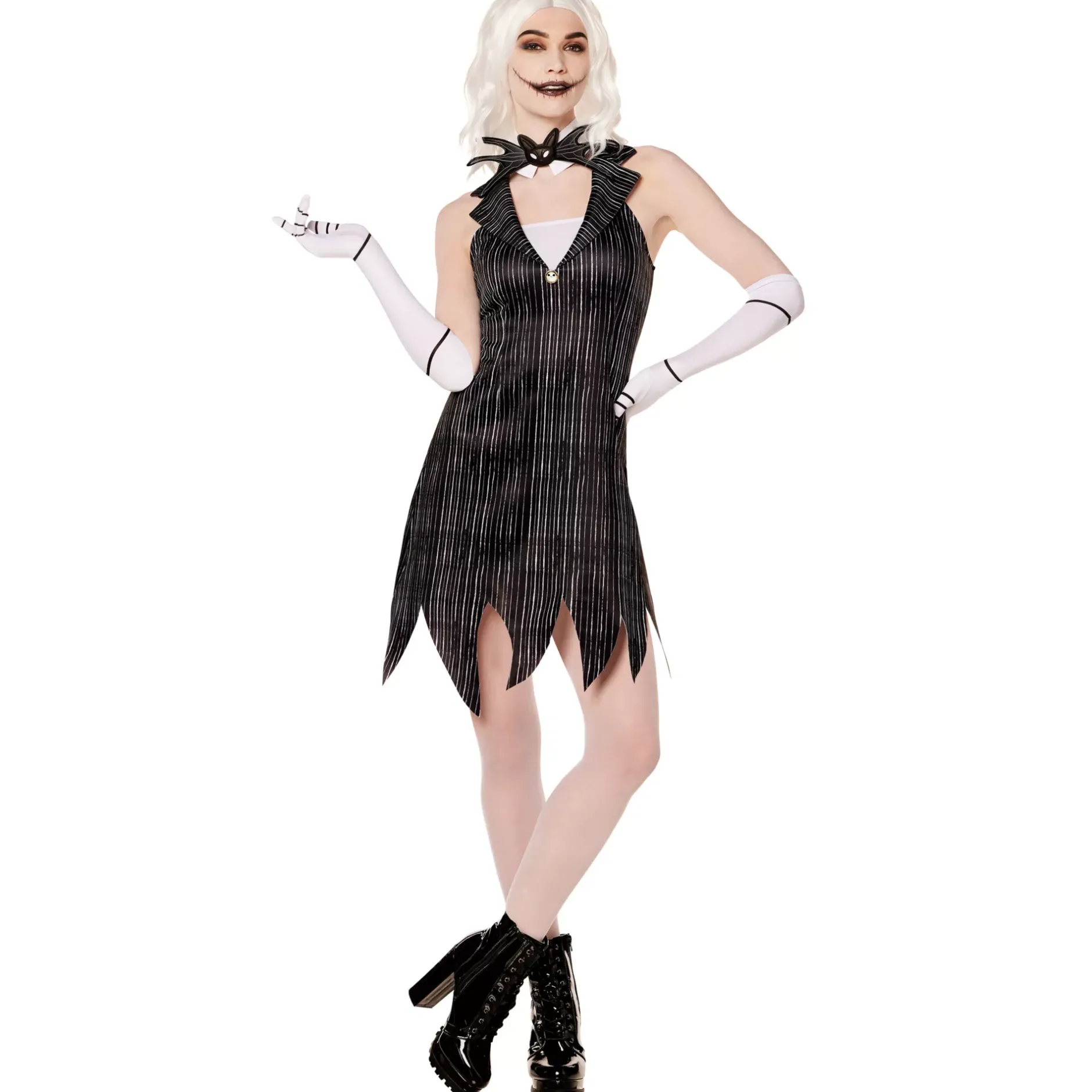 Women Spirit Halloween Adult Jack Skellington Dress Costume - The Nightmare Before Christmas