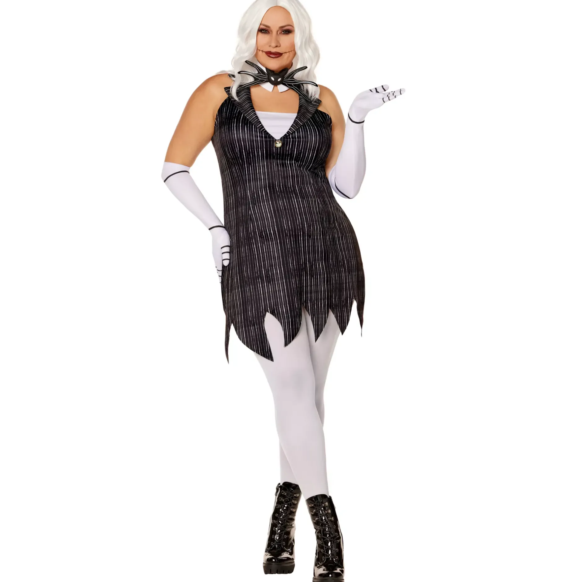 Women Spirit Halloween Adult Jack Skellington Dress Costume - The Nightmare Before Christmas
