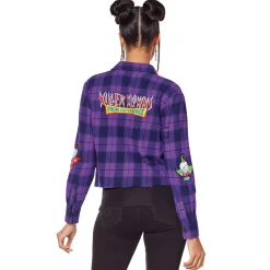 Spirit Halloween Adult Killer Klowns from Outer Space Flannel Shirt
