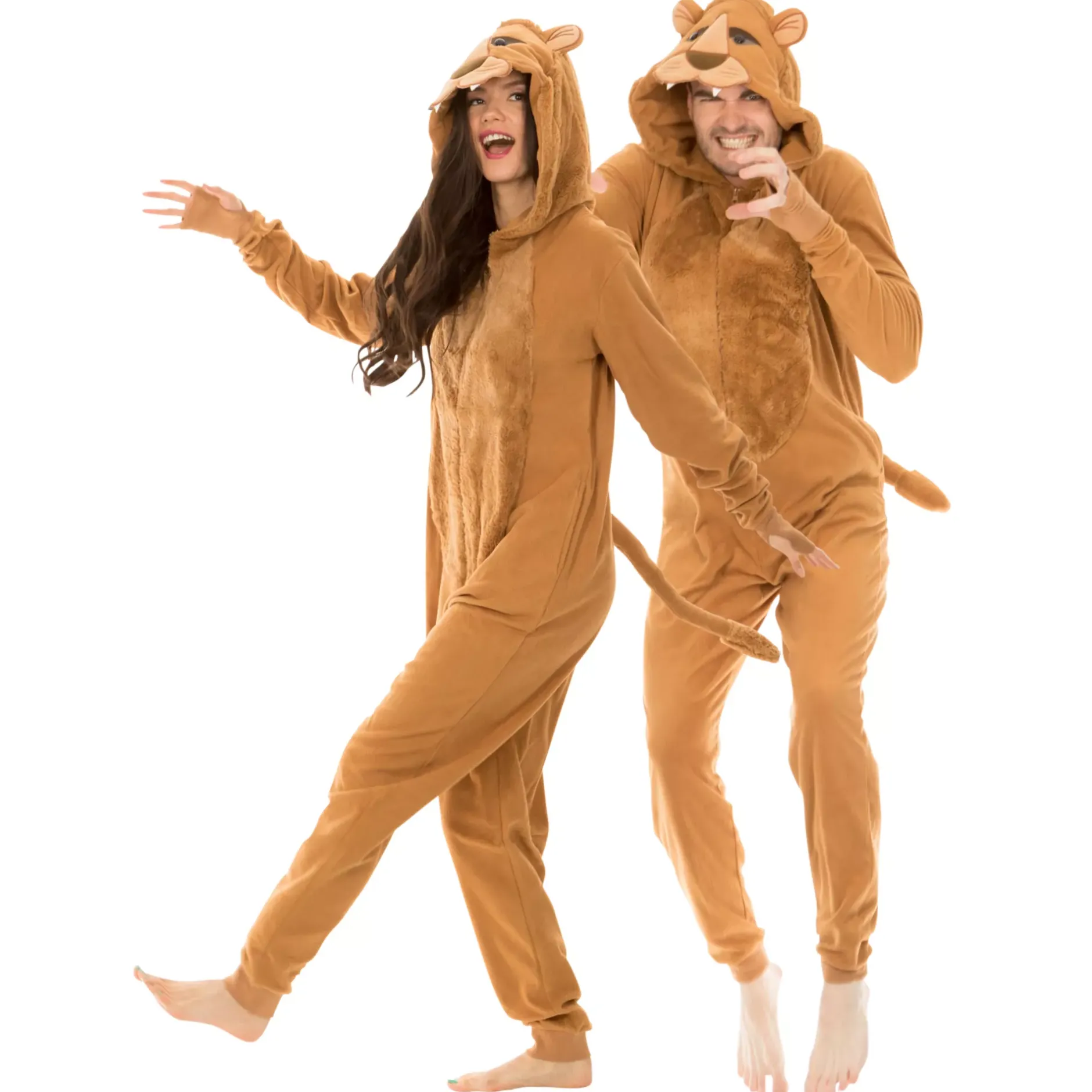 Spirit Halloween Adult Lion Jumpsuit Costume