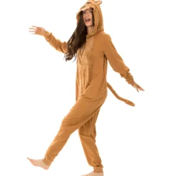 Spirit Halloween Adult Lion Jumpsuit Costume