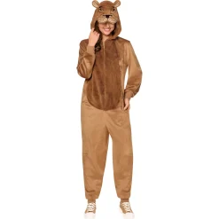 Women Spirit Halloween Adult Lion Jumpsuit Costume