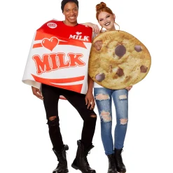 Spirit Halloween Adult Milk and Cookies Couples Costume