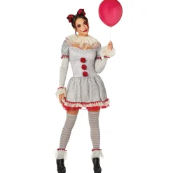 Women Spirit Halloween Adult Pennywise Clown Dress Costume - It: Chapter Two