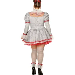 Women Spirit Halloween Adult Pennywise Clown Dress Costume - It: Chapter Two