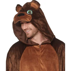 Spirit Halloween Adult Plus Size Bear Jumpsuit Costume