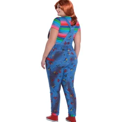 Women Spirit Halloween Adult Plus Size Chucky Overalls Costume