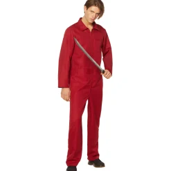 Spirit Halloween Adult Red Horror Jumpsuit