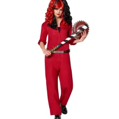 Spirit Halloween Adult Red Horror Jumpsuit