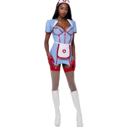 Women Spirit Halloween Adult Retro Nurse Costume