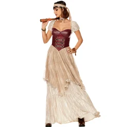 Women Spirit Halloween Adult Romantic Pirate Dress Costume