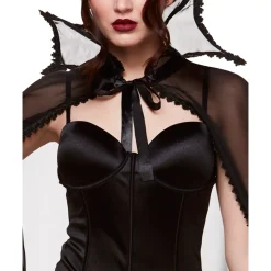 Women Spirit Halloween Adult Sheer Vampire Cape