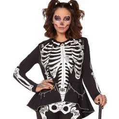 Women Spirit Halloween Adult Skeleton Blazer
