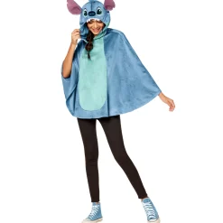 Women Spirit Halloween Adult Stitch Poncho Costume Top - Lilo & Stitch