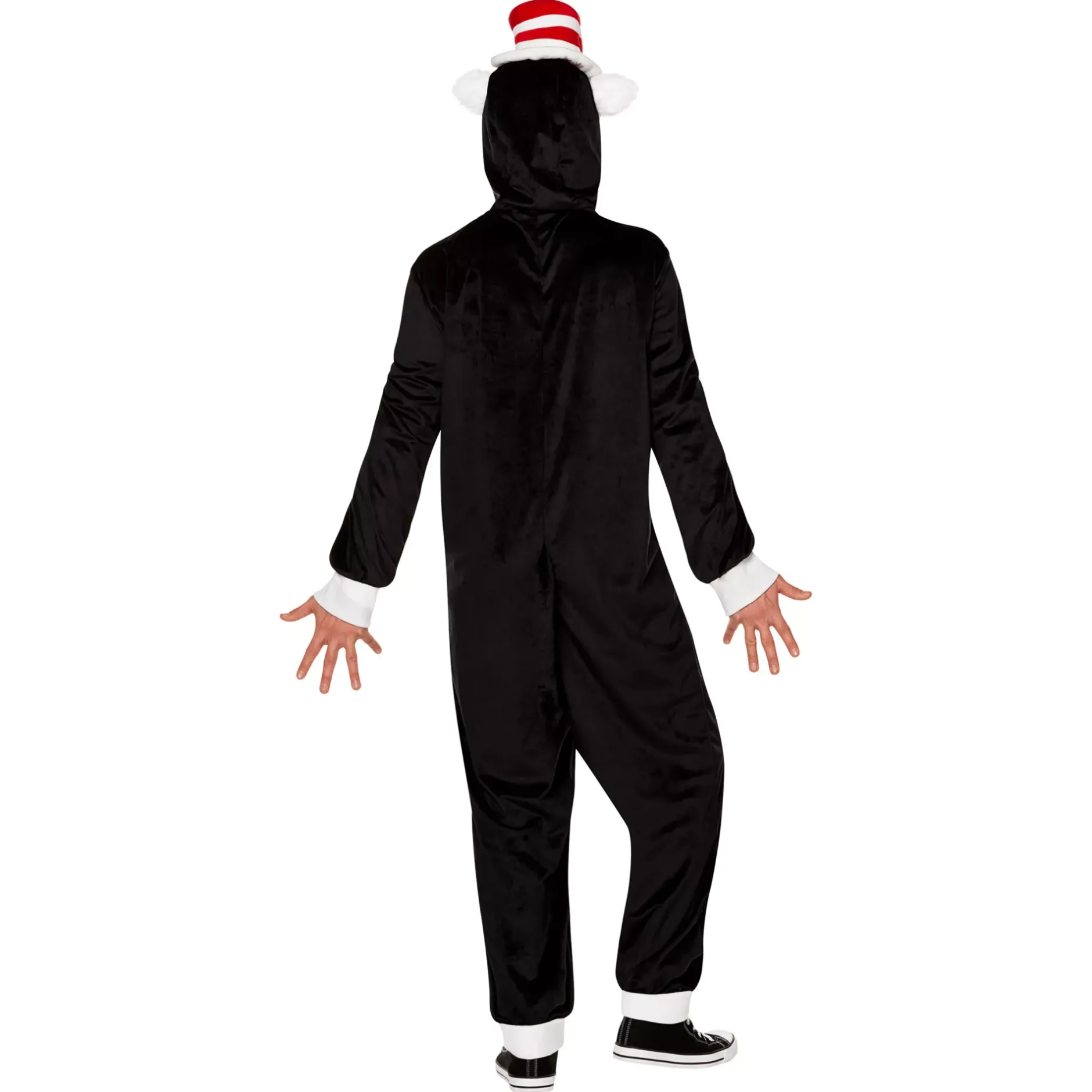Women Spirit Halloween Adult The Cat in the Hat Jumpsuit Costume