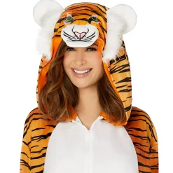 Spirit Halloween Adult Tiger Jumpsuit Costume