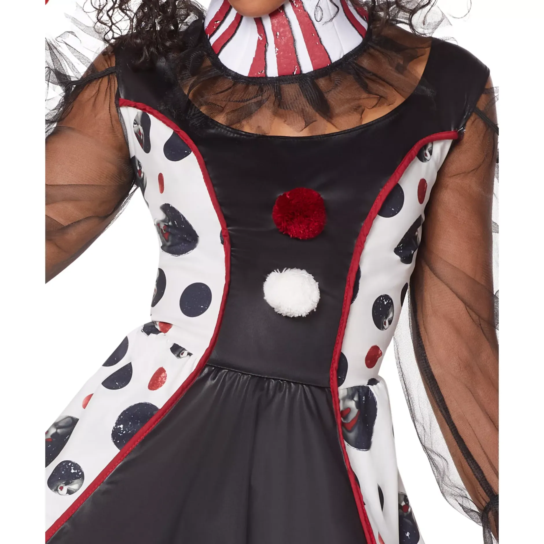 Women Spirit Halloween Adult Twisted Clown Costume