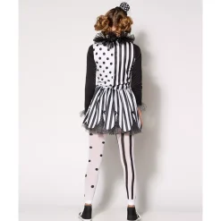 Women Spirit Halloween Adult Twisted Trickster Clown Costume